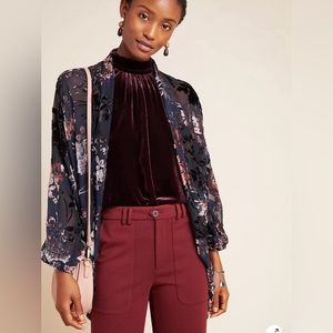 Fern Burnout Velvet Kimono - OSFA